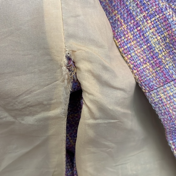 Kay Unger Vintage Silk Floral Tweed Pinup Dress - Picture 12 of 16